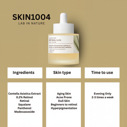 SKIN1004 Retinol 0.2 Boosting Shot Ampoule